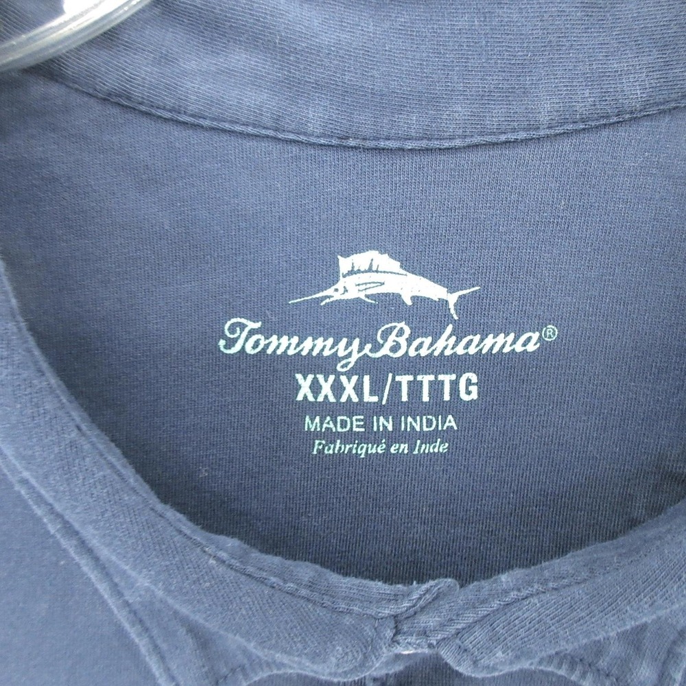 Tommy Bahama Polo Shirt Mens 3XL Blue Supima Cotton Pocket Marlin Logo Casual - Picture 5 of 12